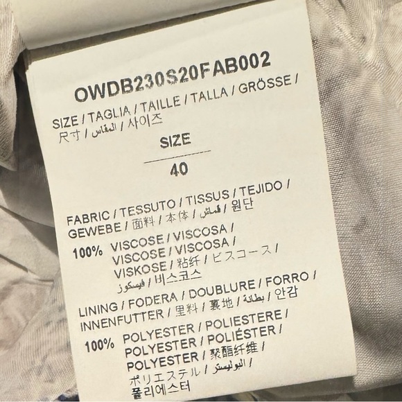 OFF-WHITE Bouroullec Asymmetric-Hem Abstract Print Satin Slip Mini Dress New - Picture 14 of 15